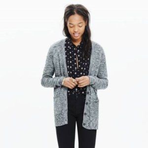 Madewell Sweater Gray Marled Graduate Cardigan